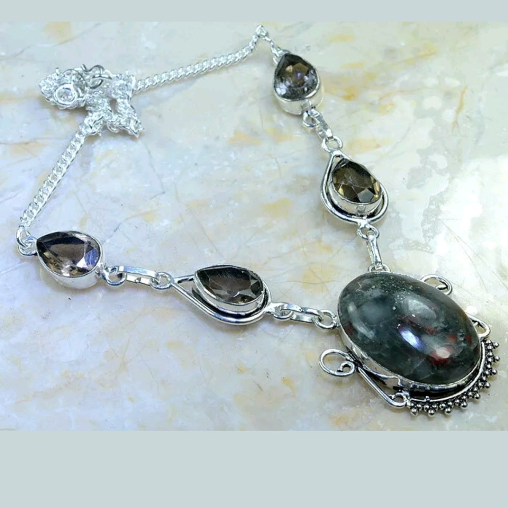 Cuprite Bloodstone necklace